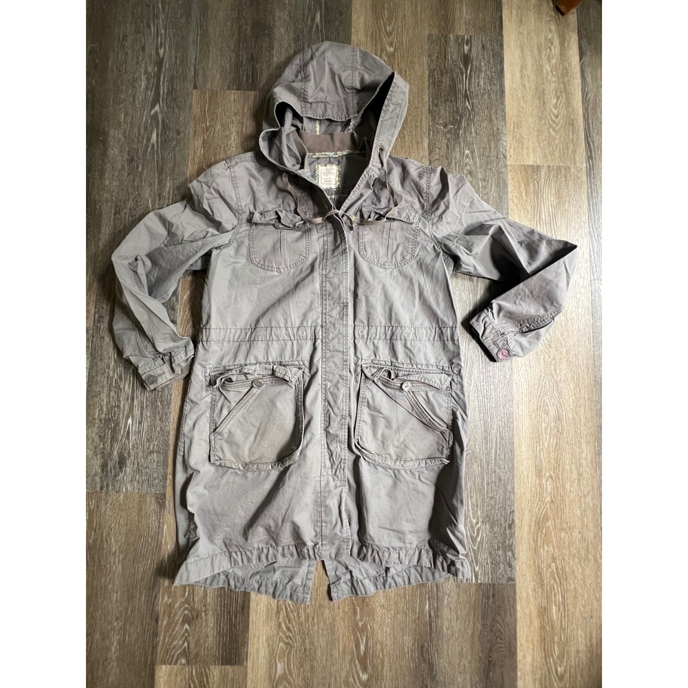 Old Navy Parka Jacket Womens Large Grey Excellent‎ Utility Hooded Field Coat 510